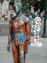 In one of the main avenues in Porto a large number (circa one-hundred) resin castings of human forms have been decorated by different artists. Each one conveying an alternative impression.