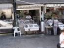 One of the many small fish stalls in the market.