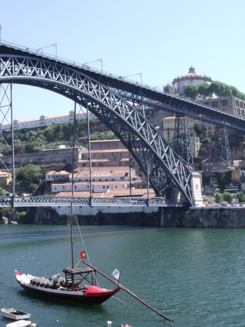 Traditional Barco Rabelo, vessel used for carrying cargoes along the Rio Douro, especially barrels of port wine.