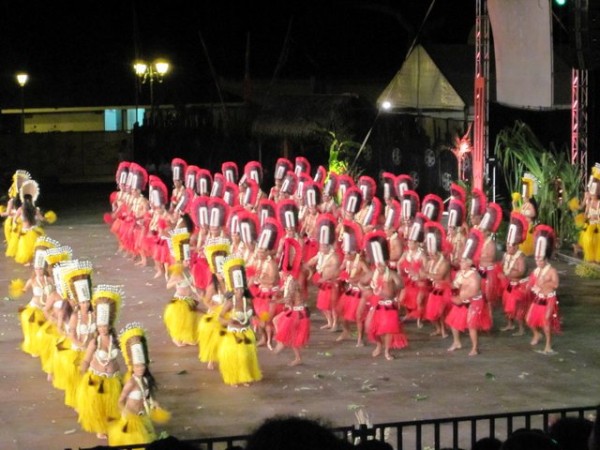 Traditional dancers in Papeete.