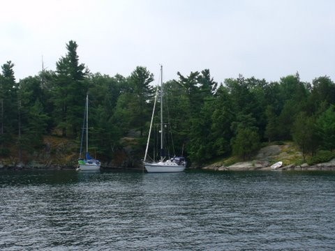 An anchorage amonst the Thousand Islands region
