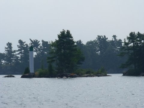 Lots of these lighthouses marking the channel through the islands