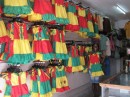 A shop selling dresses for the imminent Independence Day celebrations in early February...lots of national colours to brighten the island.
