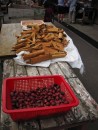 Nutmegs and Cinnamon bark at the market