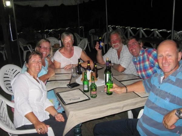 Reunion of folks from Secret Smile, Spruce and Mary Ann II..last all together in Cape Verdes during mid-November.