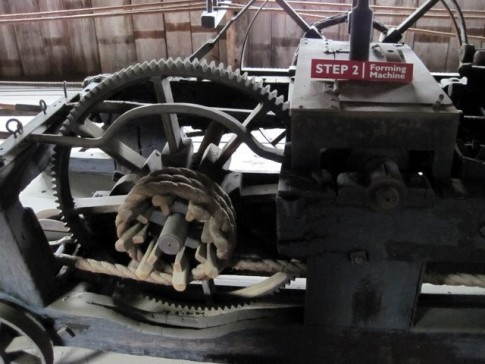 Machinery in the rope walk.