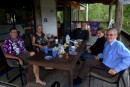 Breakfast with Denise and Richard , Ruth and Peter, we met them in New Caledonia s/y Even Keels