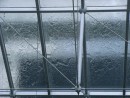 Not a piece of art but the rain pouring down onto the glass rooof at the art gallery