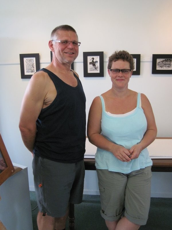 The nice couple from NZ who were the first to buy some of my prints in the exhibition. I have lost their address so pleas get in touch if you see this.