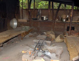 A cooking shed
