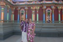 Andy and Sue dressed in appropriate attire to visit the Hindu temple