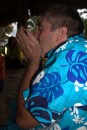Andy drinking Kava
