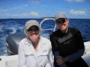Kathy  and Sue on Whale watching trip.