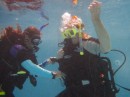 Drills and skills on scuba course
