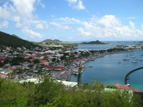 Marigot on the French side of St Martin looking across the Lagoon the Dutch side..JPG