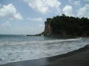 Beach on the windward side of Dominica. This beach was where the Black Pearl was in Pirates of the Caribbean 2!