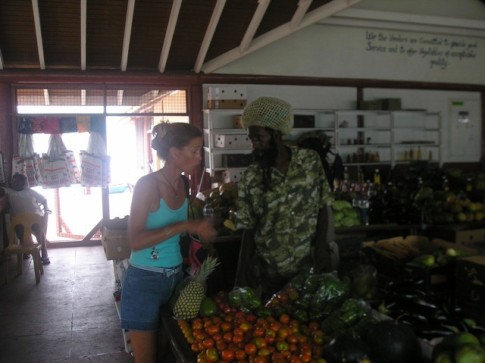 Val at the market in Bequia.JPG