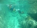Daniel and John exploring the underwater boulders.JPG