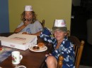 Daniel and Mitch enjoying fresh Krispy Kreme Donuts!.JPG
