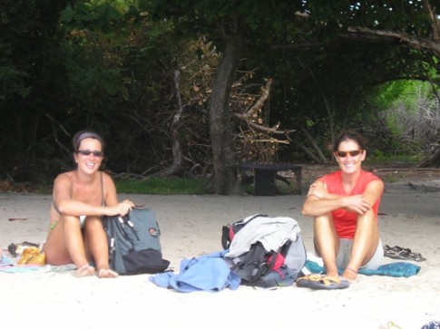 l Roxanne and Lisa enoying the beach.JPG