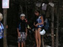 Daniel and Valerie prepare for the adventure! Notice the mandatory helmets and life vests we had to wear!