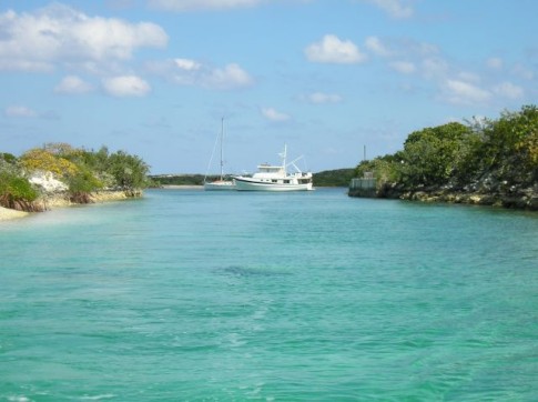 The entrance to Rudder Cut Cay