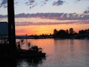 Sunset from our dock spot on the Columbia River