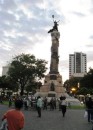 Guayaquil - Parque Centenario. This is a large 4 block park. An army band plays one evening below a giant statue which is called 
