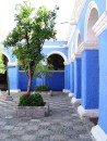 One of the many courtyards at Monasterio de Santa Catalina in Arequipa. 