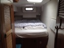 The owners stateroom has a full size queen berth with a custom inner-spring mattress.  It