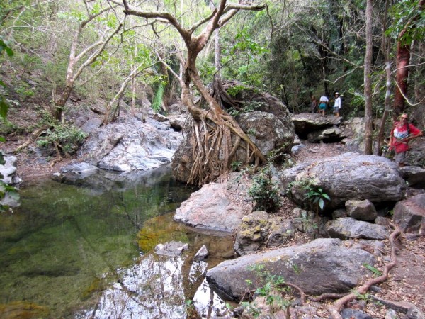 There is a nice hike from La Manzanilla up to a great swimming hole.
