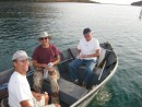 Bill, Allan and Grant heading off to catch some fish on Allan