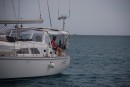 Fly Aweigh in Ile Maritre, taken from s/v Totem. (Photo complements of Behan.)