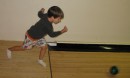 Eli bowling during Ted