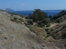 Smugglers Valley on Santa Cruz Island with Anacapa Island beyond, CA