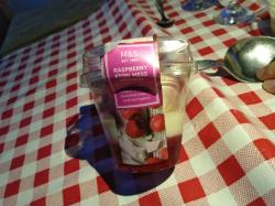 Raspberry Eton mess dessert