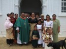 The priest and helpers in Niafu, Vavau
