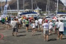 The fleet were out in full force to welcome Linda and John (s/v J