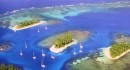I believe this is a shot of Tobago Cays taken from a helicopter