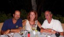 Lew (s/v Brizo) joins our table at the dinner in Marigot Bay