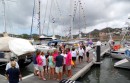 The party on the dock after the boats are tied up safely