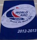 Mark bought an extra World Arc flag so we could have our fellow rally participants sign it.  A great keepsake!