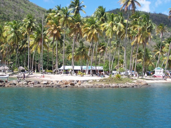 A view of a restaurant in Marigot Bay