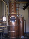 A distilling machine at the rum factory