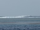 Waves are still big beyond the protection of the reef.  Tomorrow we leave this paradise for Colon and the canal.