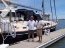 Mark and Jim, one of our faithful blog followers, on the dock in St. Augustine