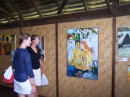 Magali (s/v Ensemble) and Janet looking at the replicas of Gauguin