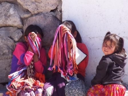 Shy Tarahumara girls