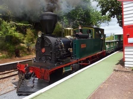 Our ride, a vintage steam train -Bazinga!
