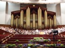 The Mormon Tabernacle Choir rehersing